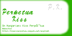 perpetua kiss business card